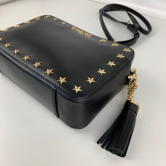 New Michael Kors Ginny Studded Leather Crossbody - Picture 3 of 6